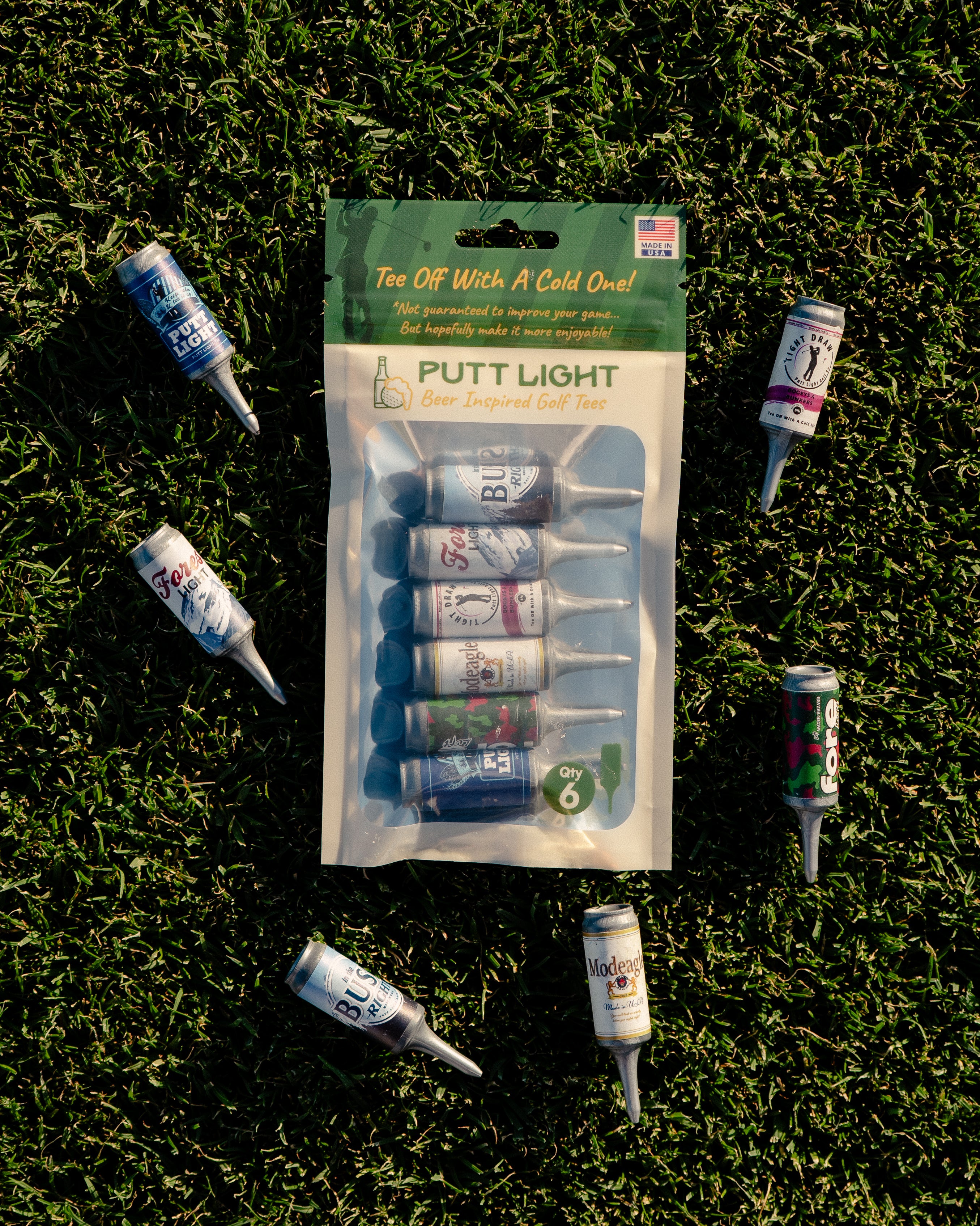 Beer Can Golf Tee (Variety Pack)