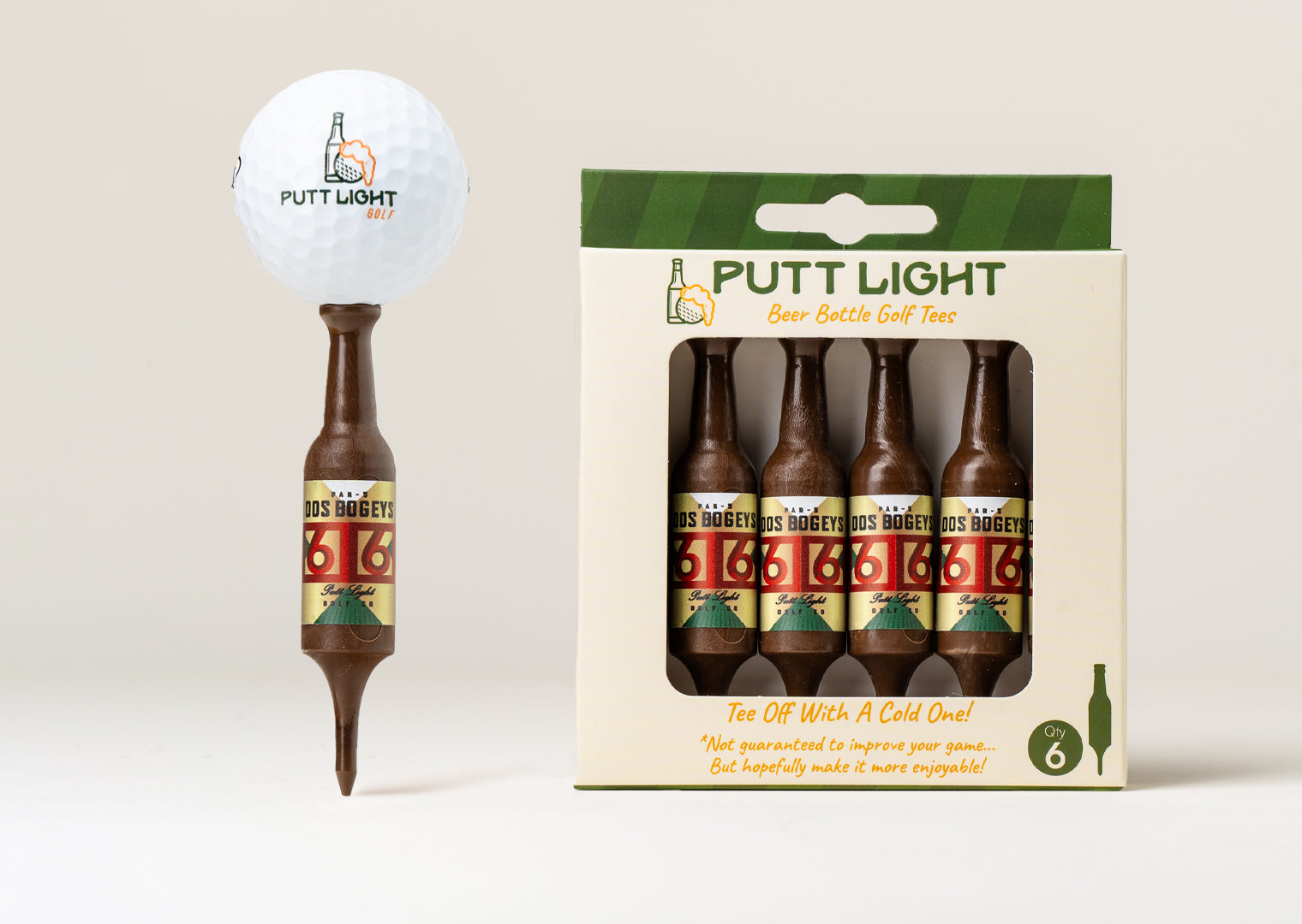 Dos Bogeys Golf Tee (6 Pack)