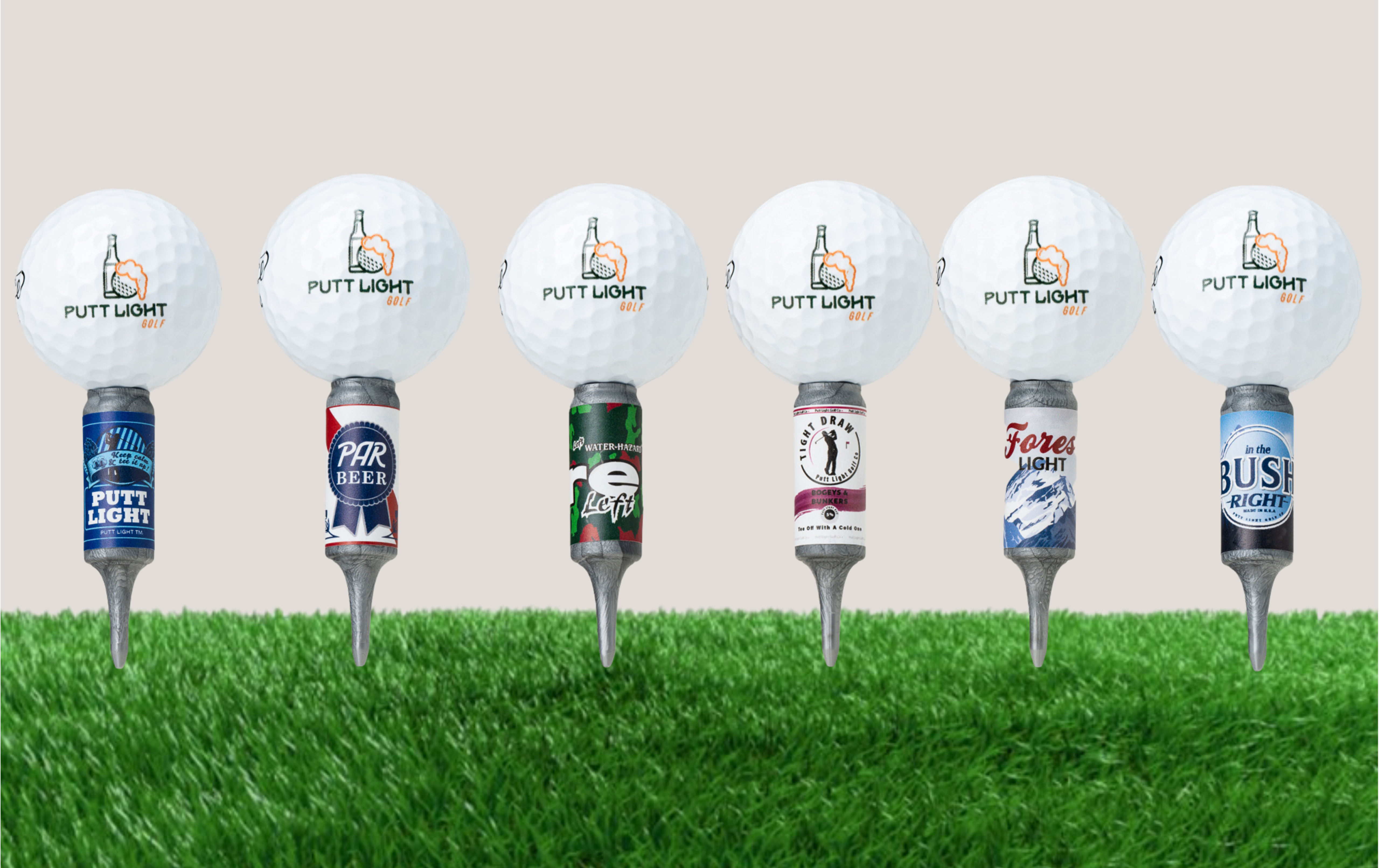 Beer Can Golf Tee (Variety Pack)